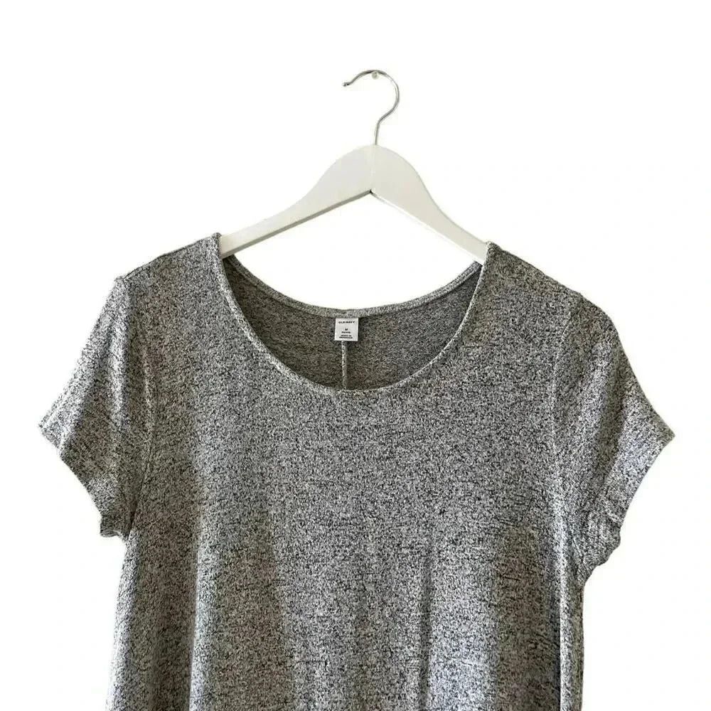 Old Navy Heather Gray Viscose Blend Swing Mini Dress Lightweight SZ MP # 1581 - Picture 3 of 12